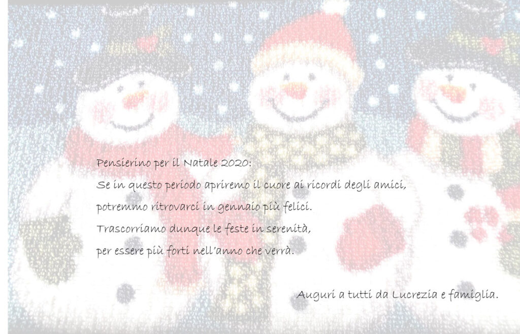 Auguri 2020 da Lucrezia